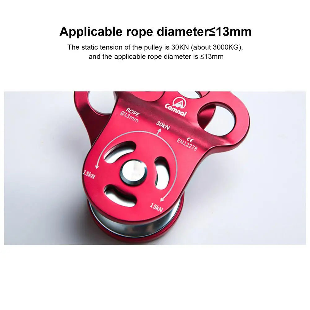 Climbing Pulley 30  3-Hole Double Bearing Pulley Mountaineering7075 Aviation Alumi