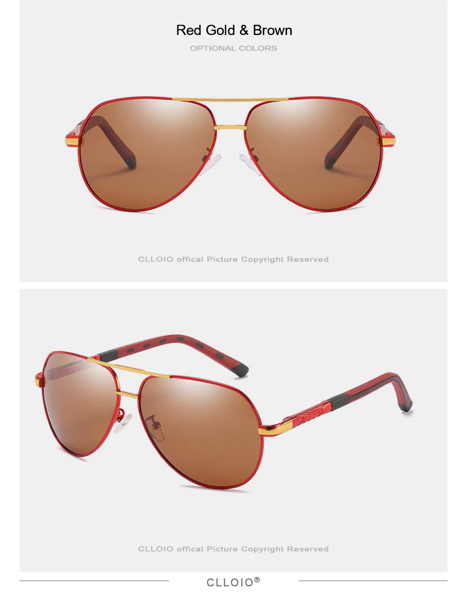 Aluminum Polarized Sunglasses  Driving Glasses Pilot Sun Glasses