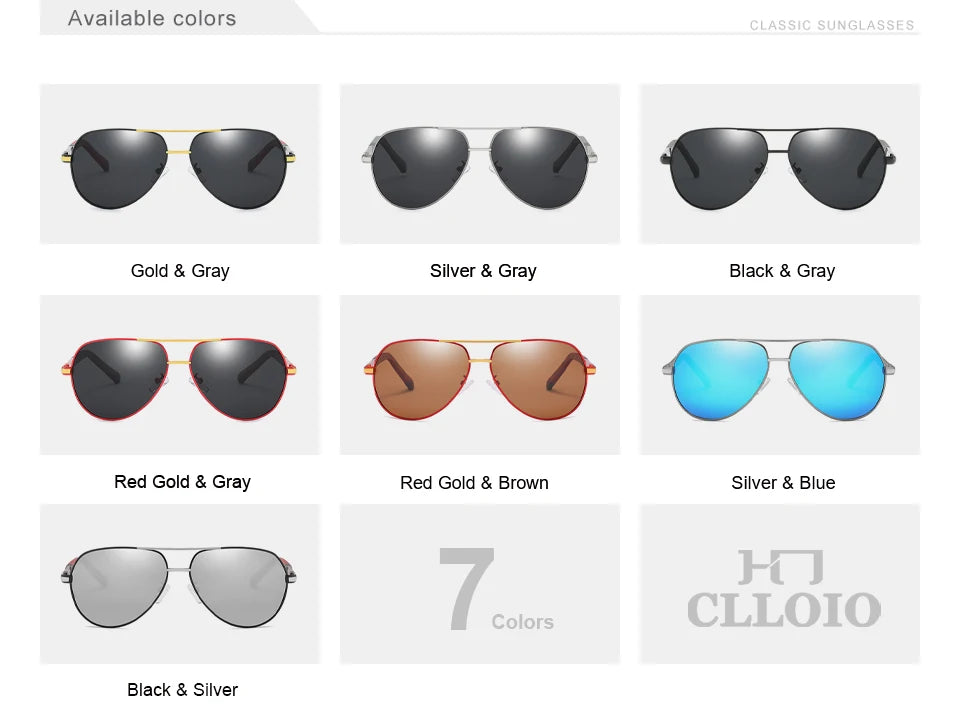 Aluminum Polarized Sunglasses  Driving Glasses Pilot Sun Glasses