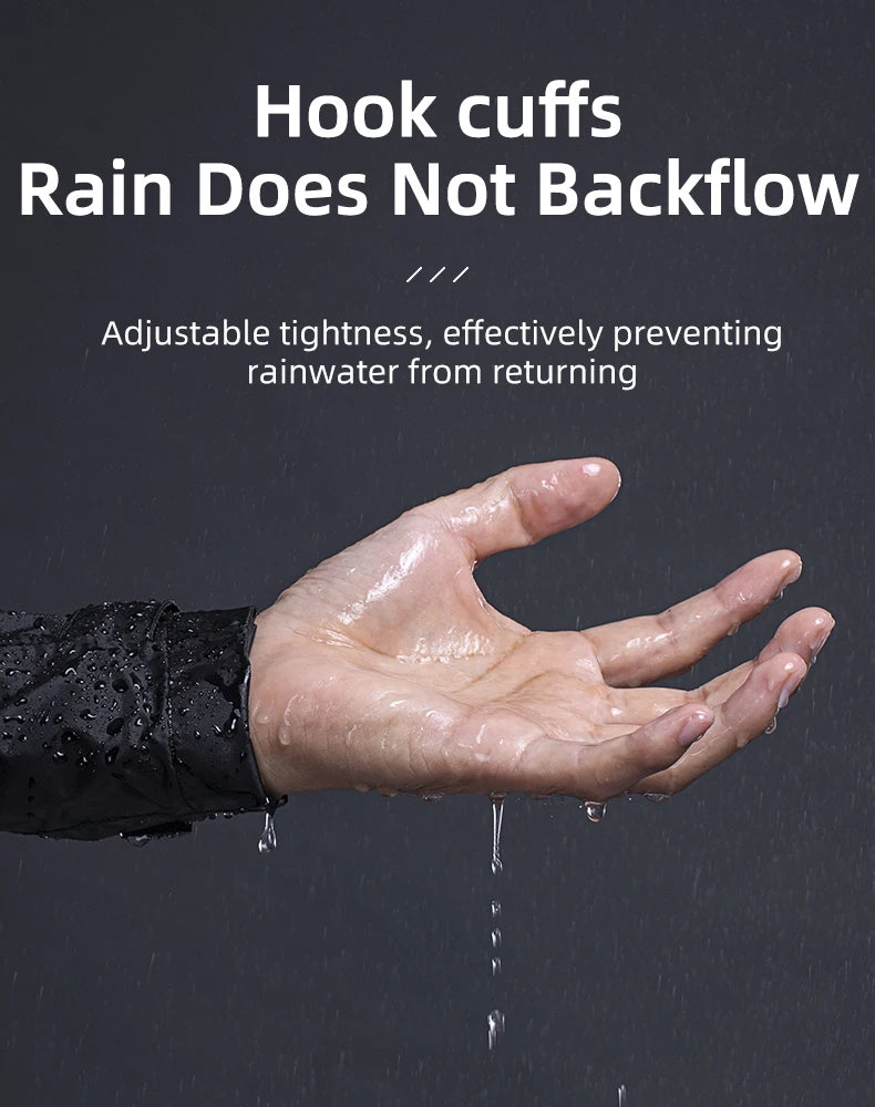 Waterproof Jacket Men Breathable Reflective Hooded Raincoat