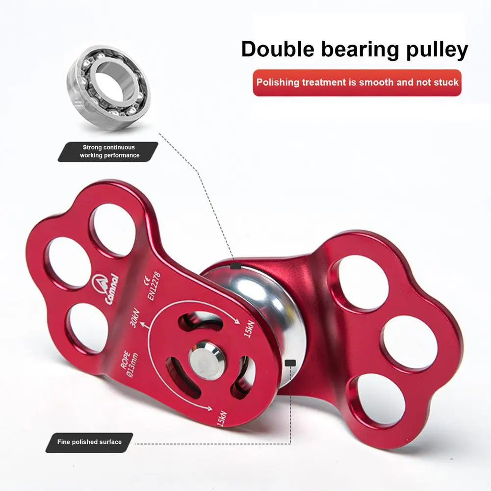 Climbing Pulley 30  3-Hole Double Bearing Pulley Mountaineering7075 Aviation Alumi