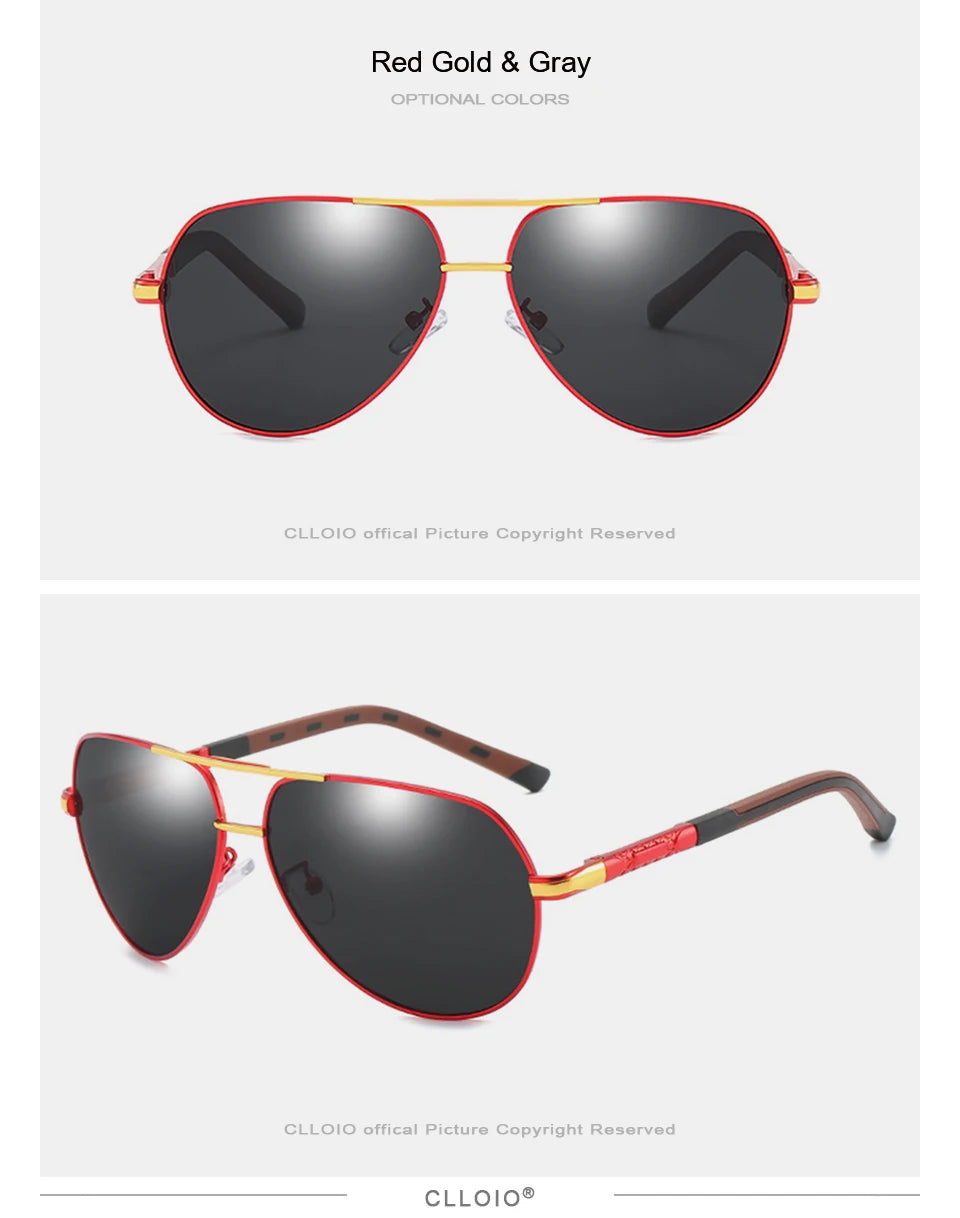 Aluminum Polarized Sunglasses  Driving Glasses Pilot Sun Glasses