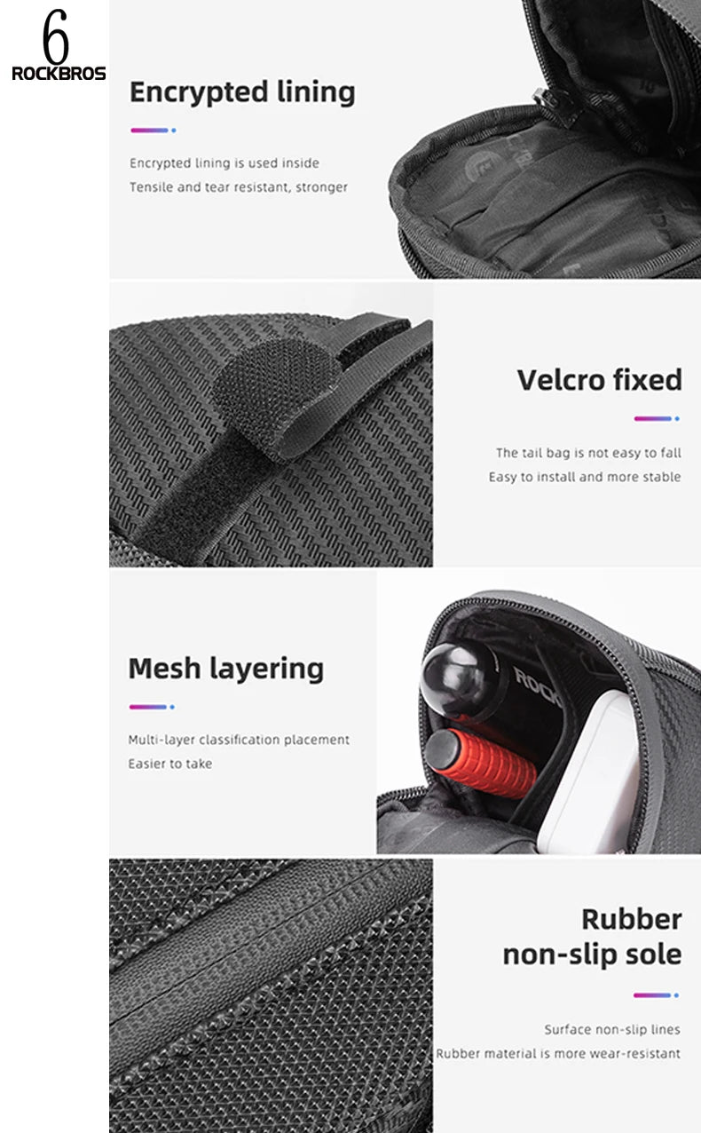 Bicycle Saddle Rear Bag Waterproof