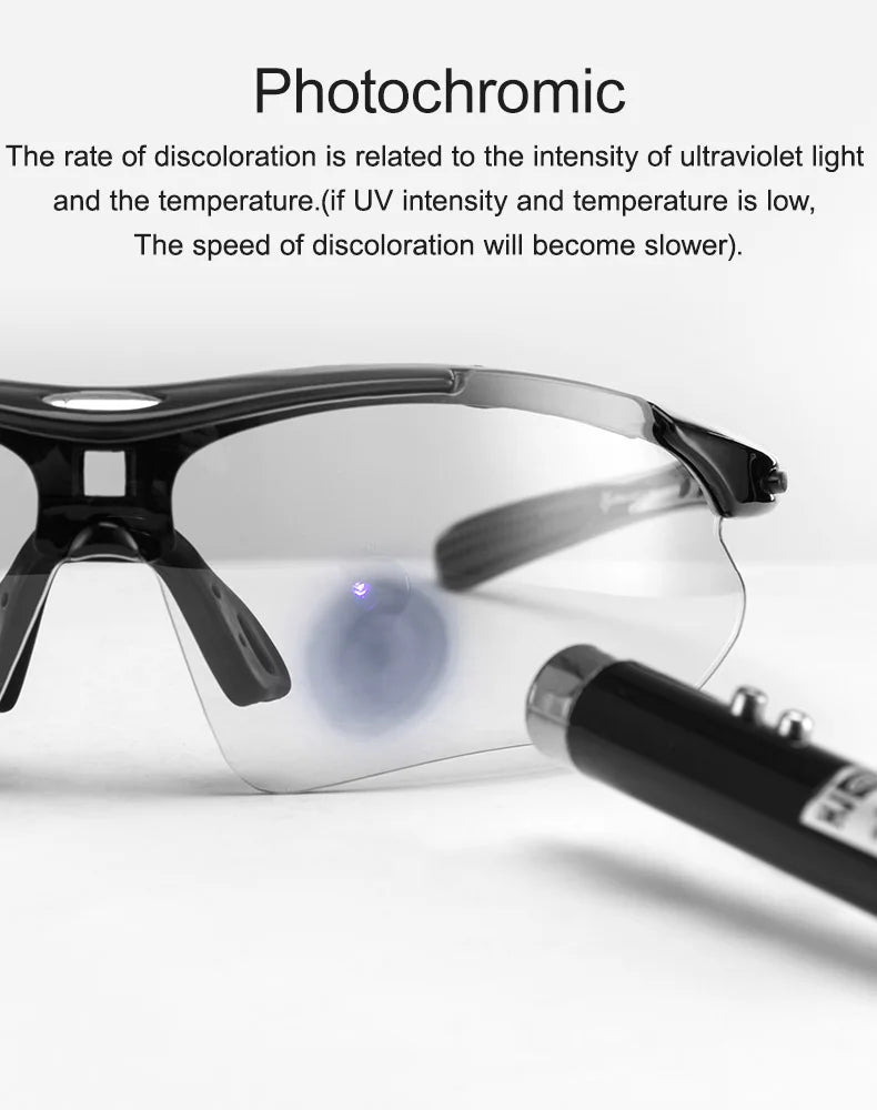 Photochromic Lens Outdoor Eyewear Goggles UV400 Sports Riding Cycling Sunglasses
