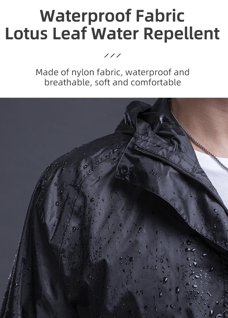 Waterproof Jacket Men Breathable Reflective Hooded Raincoat