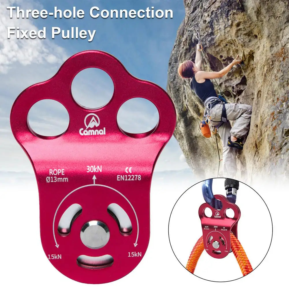 Climbing Pulley 30  3-Hole Double Bearing Pulley Mountaineering7075 Aviation Alumi