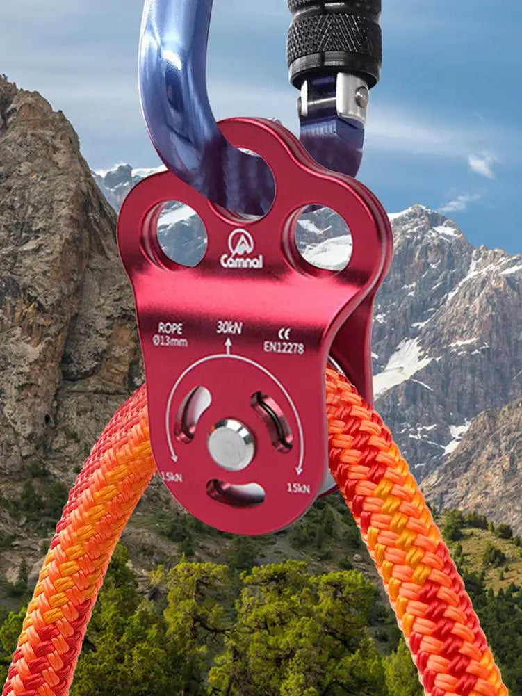 Climbing Pulley 30  3-Hole Double Bearing Pulley Mountaineering7075 Aviation Alumi