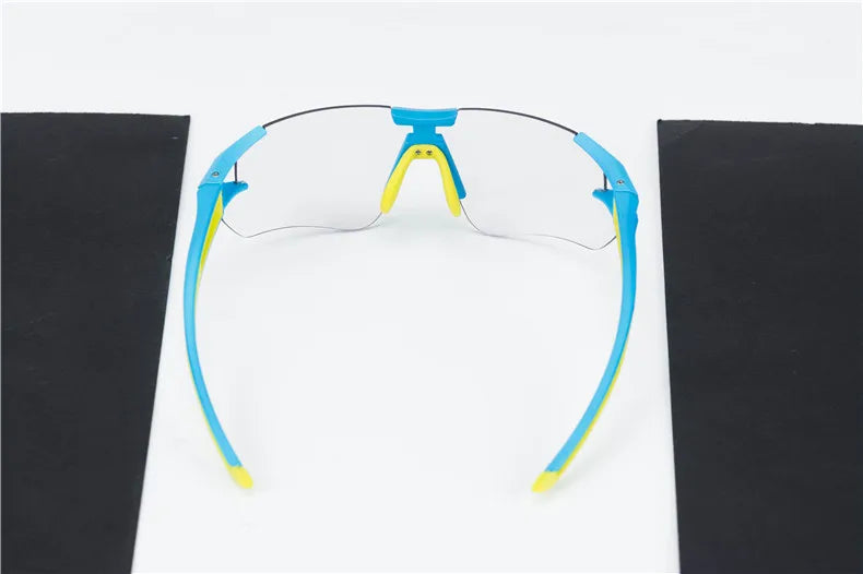 Photochromic Cycling Glasses UV400 Outdoors Sports Bicycle Sunglasses Frameless
