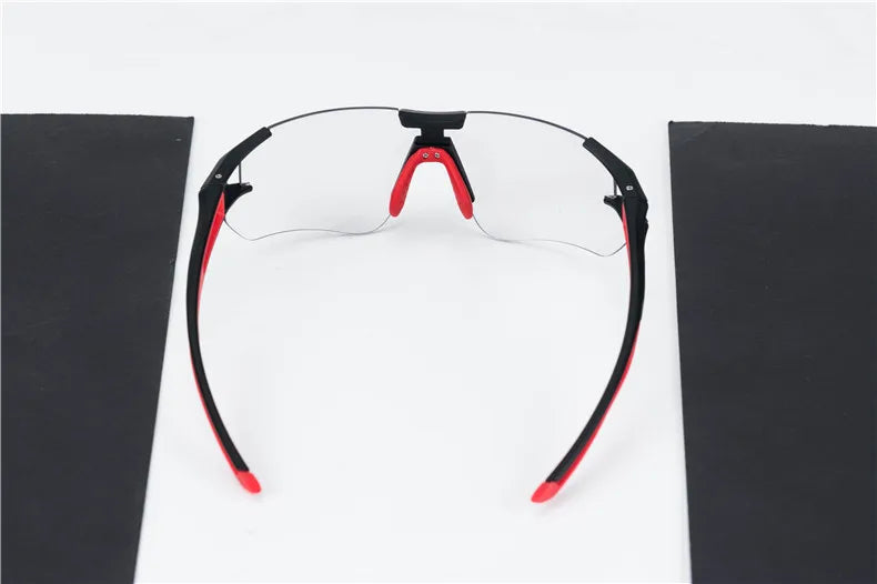 Photochromic Cycling Glasses UV400 Outdoors Sports Bicycle Sunglasses Frameless