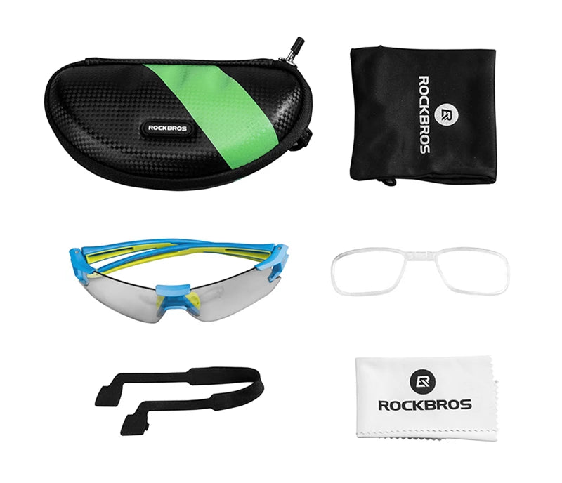 Photochromic Cycling Glasses UV400 Outdoors Sports Bicycle Sunglasses Frameless