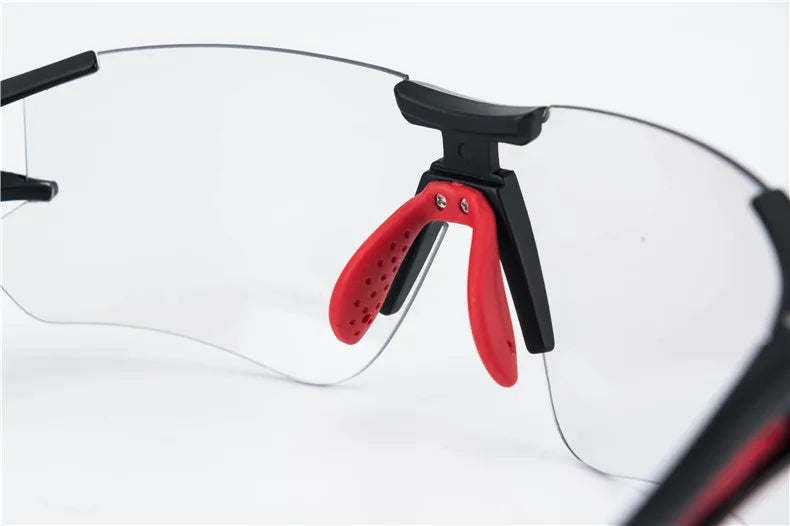 Photochromic Cycling Glasses UV400 Outdoors Sports Bicycle Sunglasses Frameless