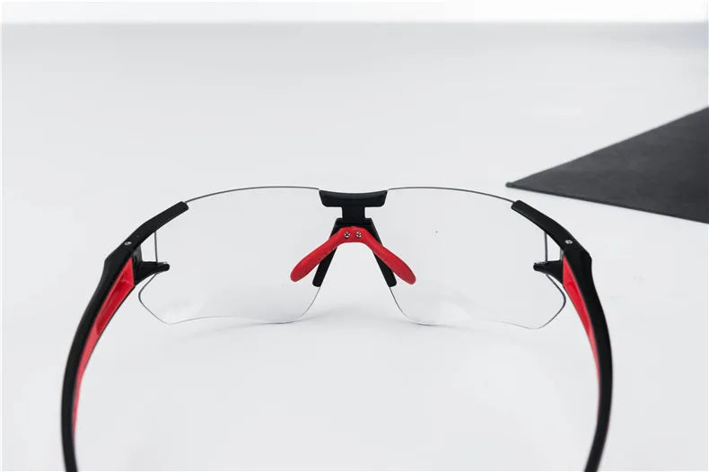 Photochromic Cycling Glasses UV400 Outdoors Sports Bicycle Sunglasses Frameless