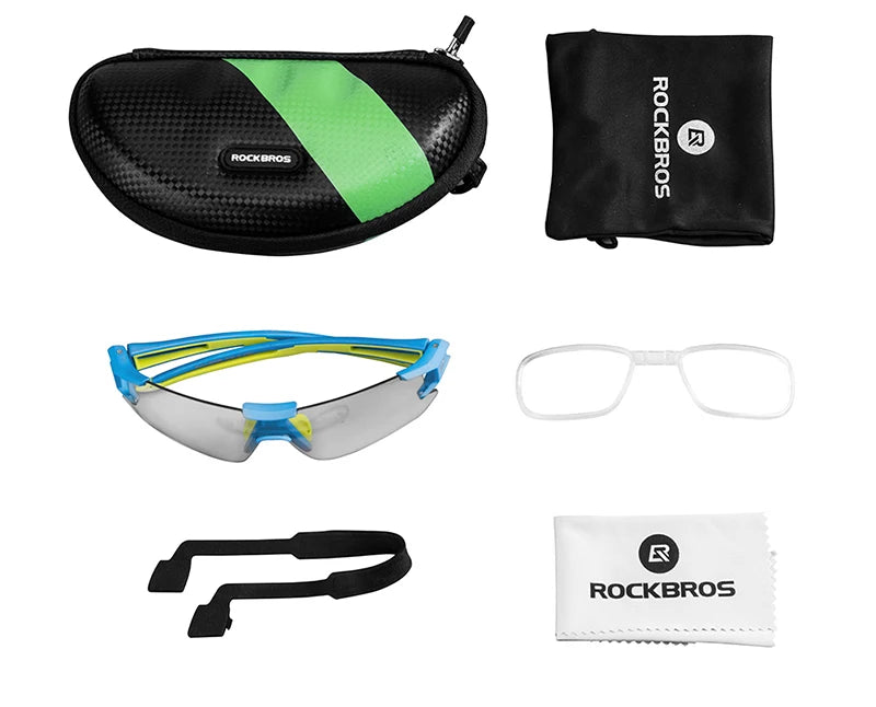 Photochromic Cycling Glasses UV400 Outdoors Sports Bicycle Sunglasses Frameless