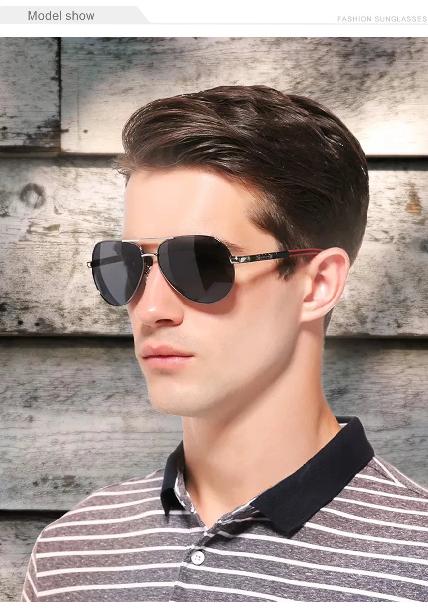 Aluminum Polarized Sunglasses  Driving Glasses Pilot Sun Glasses