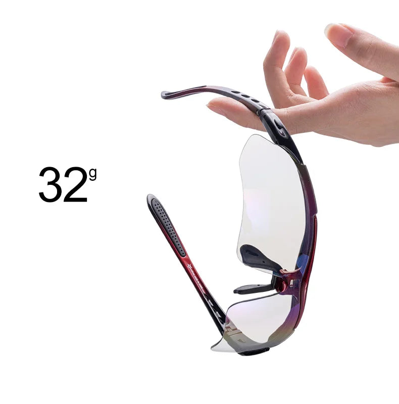 Photochromic Lens Outdoor Eyewear Goggles UV400 Sports Riding Cycling Sunglasses
