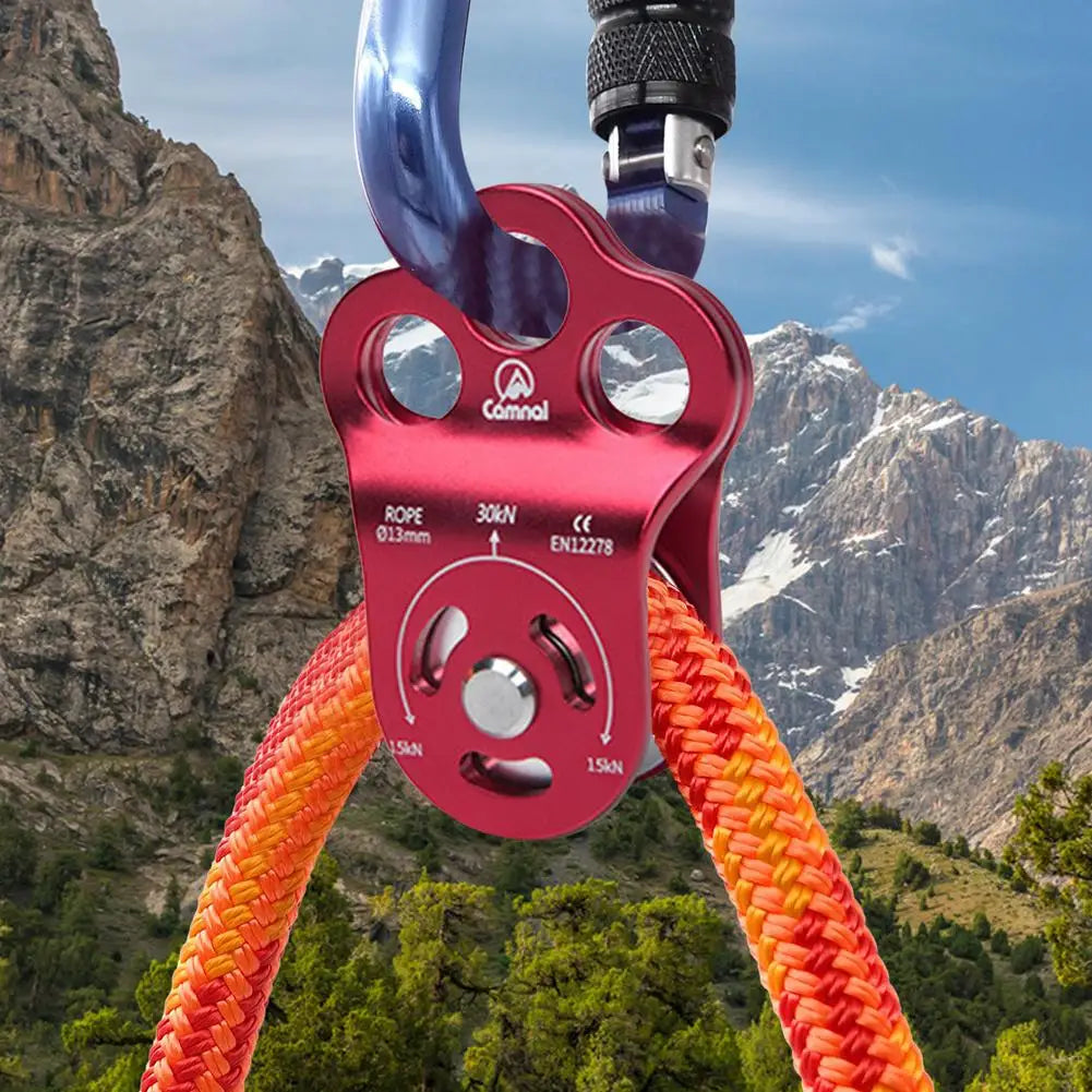 Climbing Pulley 30  3-Hole Double Bearing Pulley Mountaineering7075 Aviation Alumi