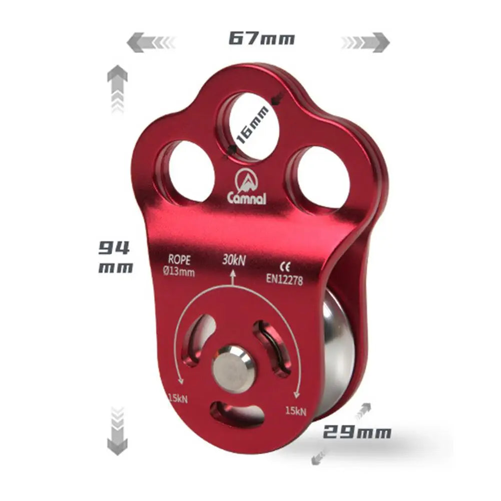 Climbing Pulley 30  3-Hole Double Bearing Pulley Mountaineering7075 Aviation Alumi