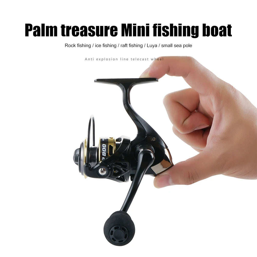 Ultra Lightweight Fishing Reel 13+1BB High Speed Gear Ratio 5.2:1 Mini Spinning Reel