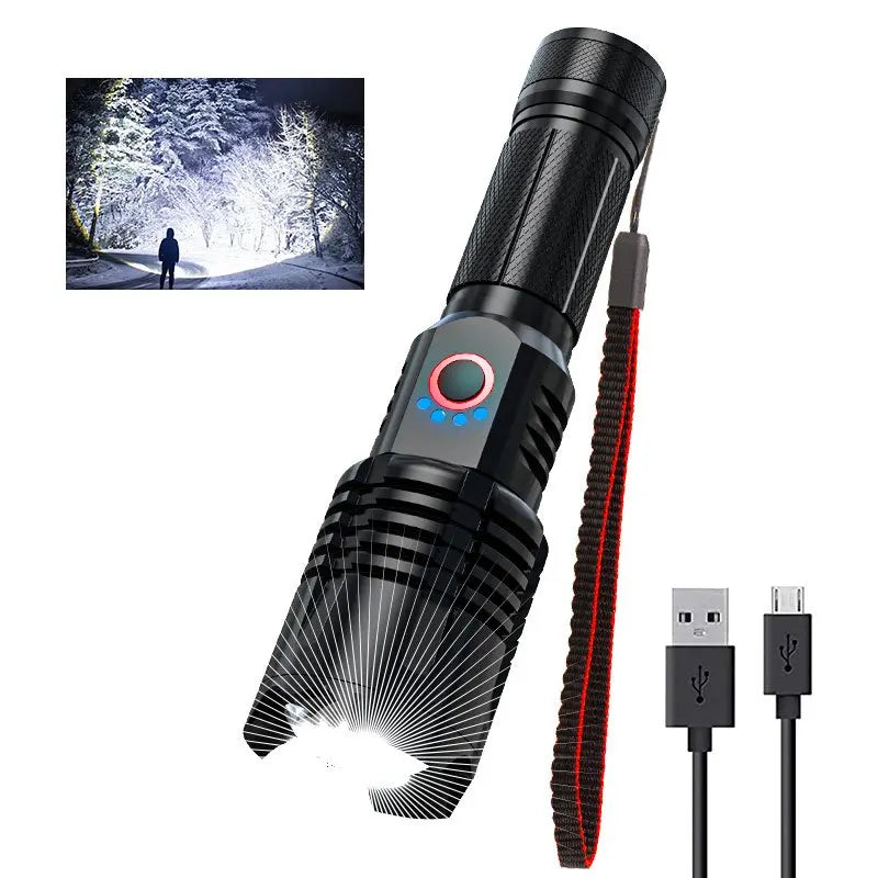 Rechargeable Flashlight Lumens, Super Bright LED Flashlights with 4 Modes, H