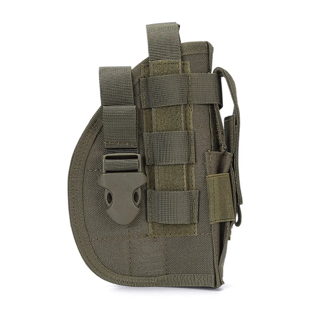 Tactical Pistol Holster Adjustable Right Hand Pistol Holster with Magazine Pouch