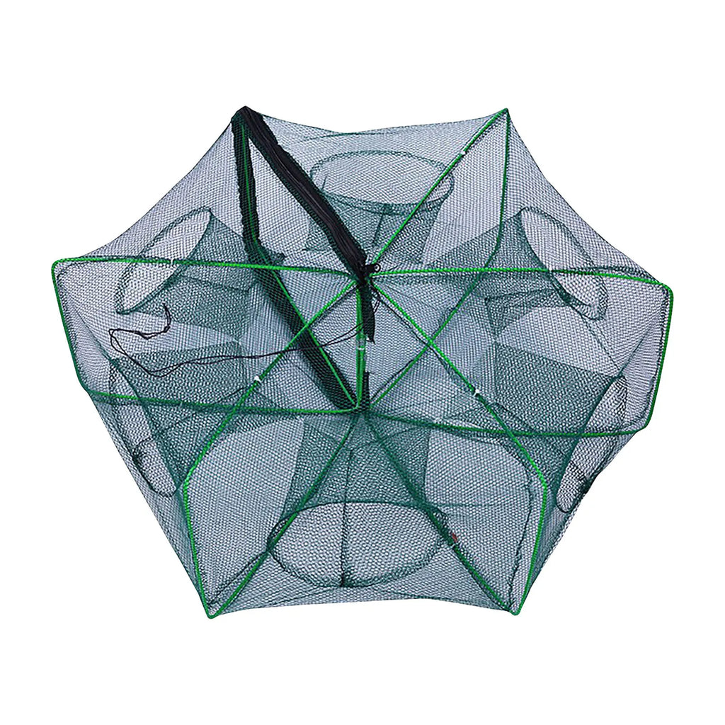 Folding fish cage trap fishing tool kit fish shrimp crayfish crab fishing net nylon material