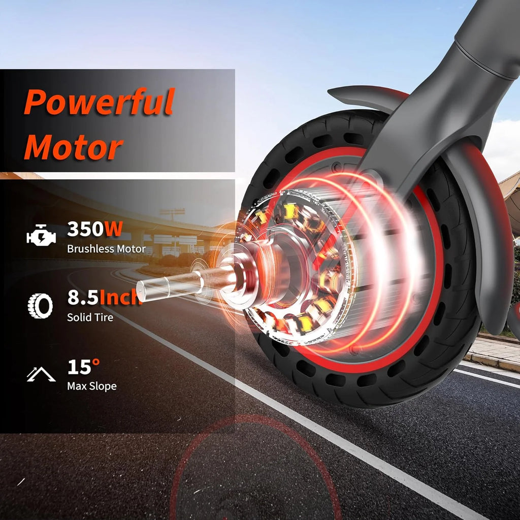 350W Electric Scooter 10.5Ah 19mph Max Speed 21miles Max Range Foldable E-Scooter for Adult
