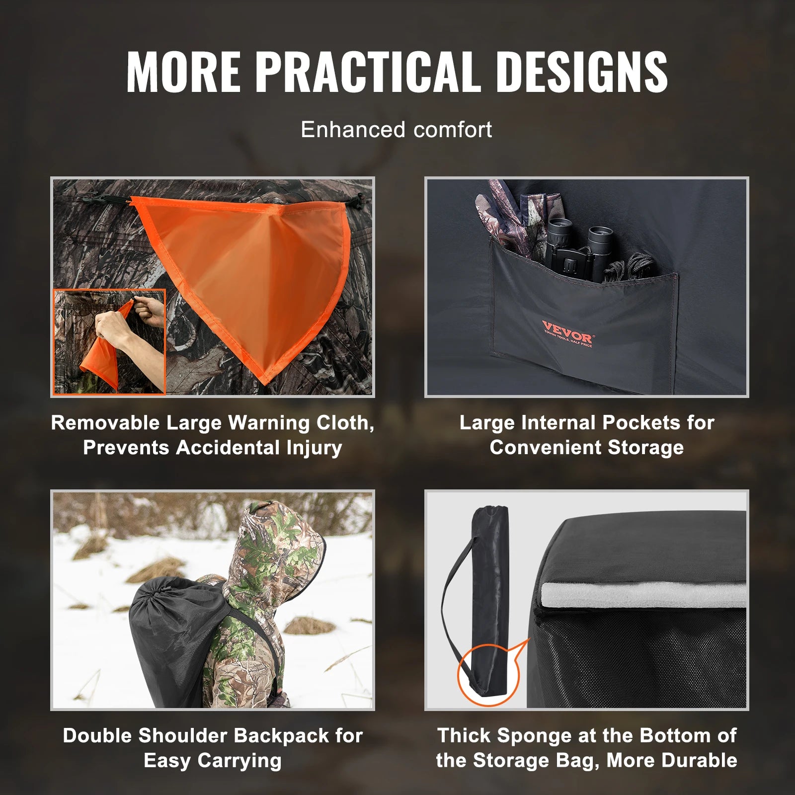 Hunting Blind with 270° See Through Mesh
