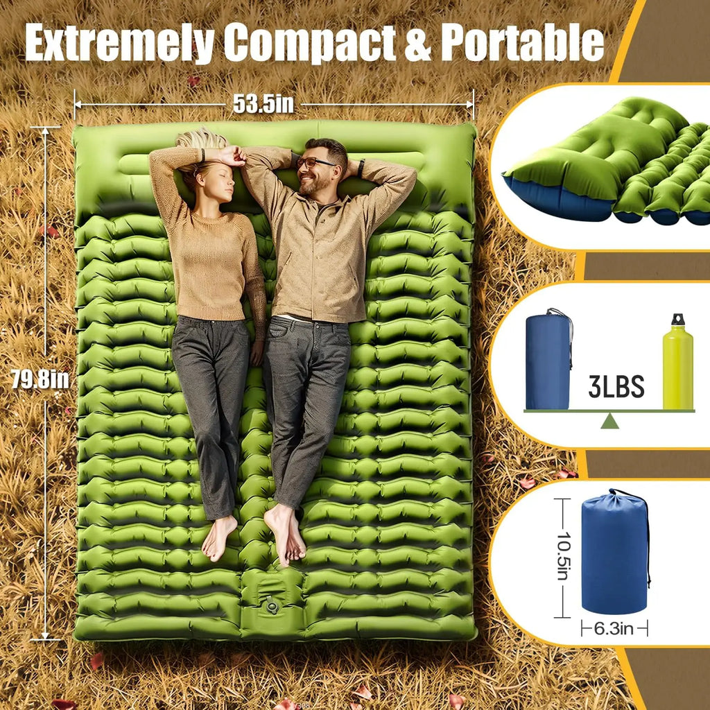 Self-Inflating 4" Thick Double Sleeping Pad