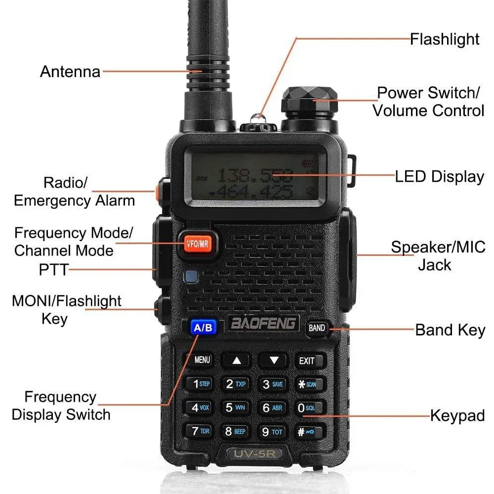 5W 8W High Power Dual Band Two Way Radio Long Range Handheld Portable Walkies Talkies