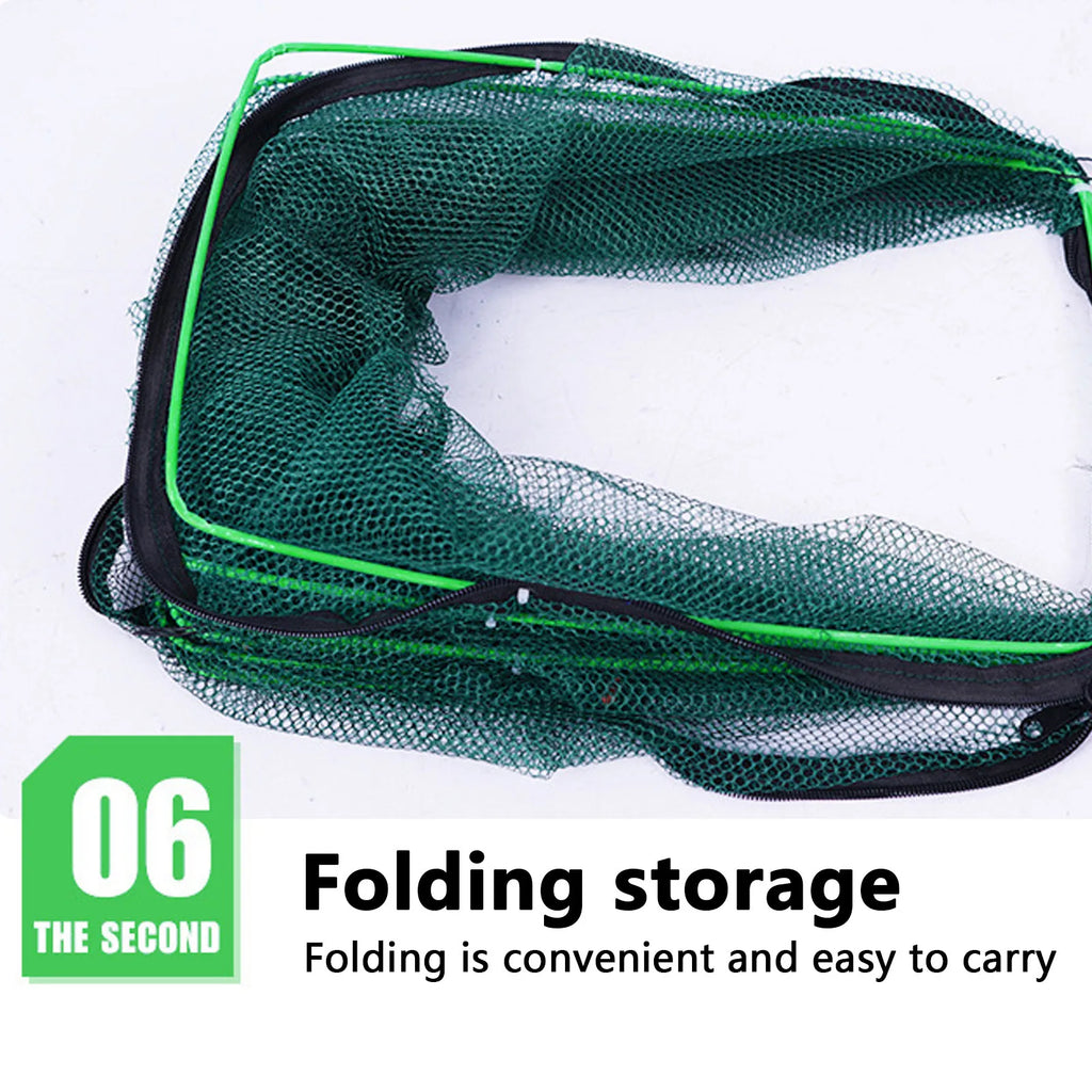 Folding fish cage trap fishing tool kit fish shrimp crayfish crab fishing net nylon material