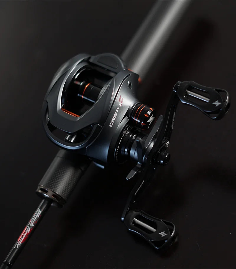 Baitcasting Reel 7.3:1 Hybrid Ceramic Bearing Carbon Fiber Washer Dual Bearing