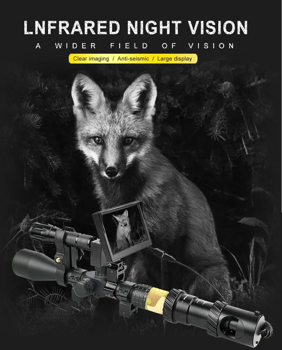 Night Vision Riflescope Hunting Scopes 850nm Infrared LED IR Waterproof Night Vision Hunting Camera