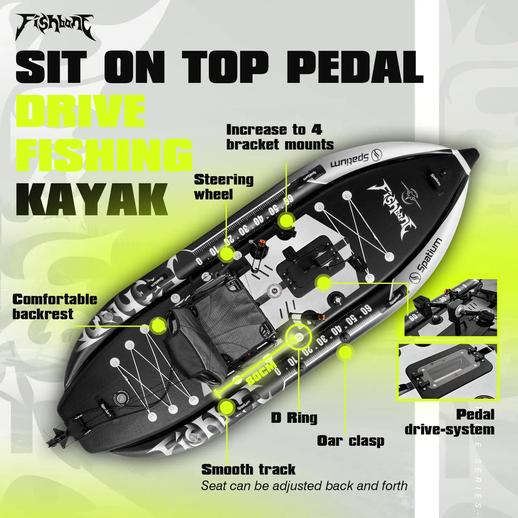 Pedal Drive Kayak Capacity 660LBS