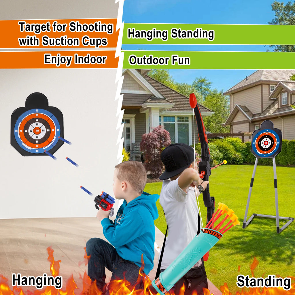 2 Bow and Arrow Sets , 2 Foam Dart Guns