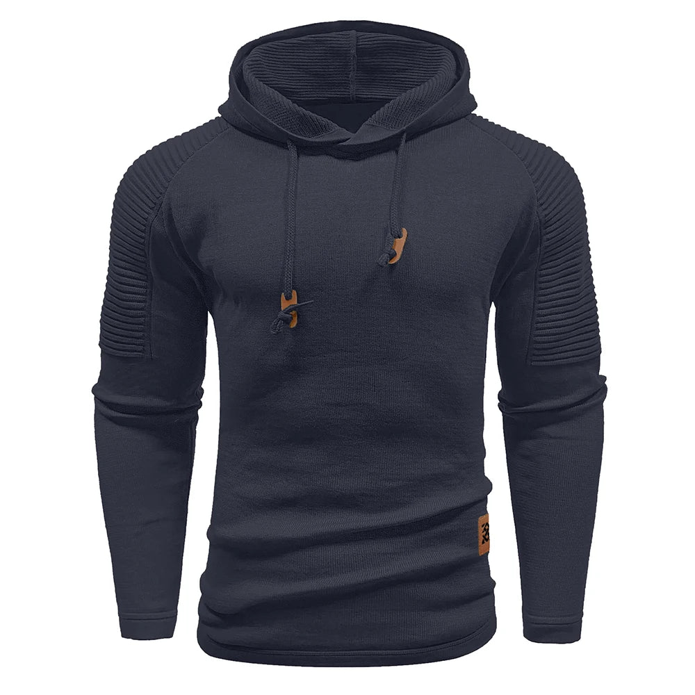 Men's Sweatshirt Spring Casual Knit Pullover Sweater Hoodies Drawstring Hooded