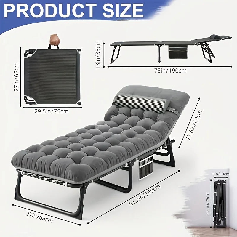 8ft/10ft /600 lbs Heavy Duty Folding Bed, Camping Bed