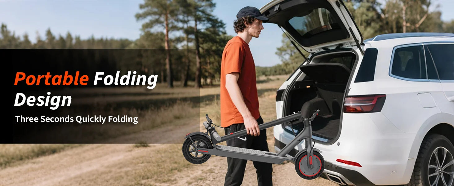 350W Electric Scooter 10.5Ah 19mph Max Speed 21miles Max Range Foldable E-Scooter for Adult