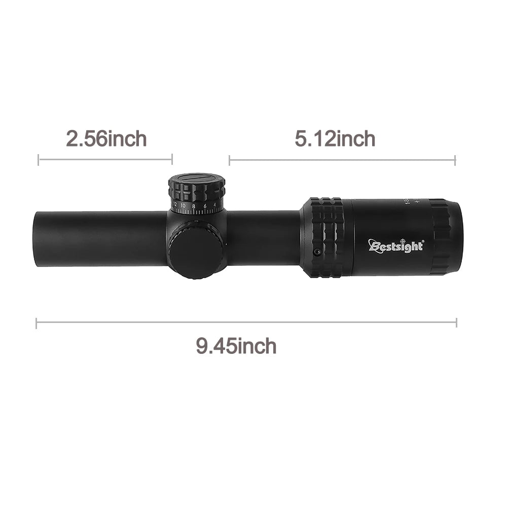 1-5X24 Tactical Optical Scope Red and Green Illuminated  Compact Scope Sight