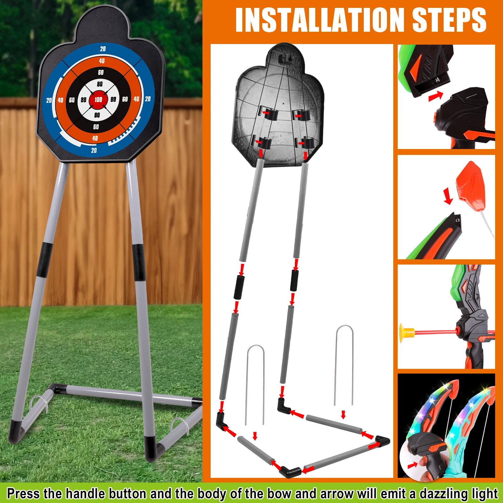 2 Bow and Arrow Sets , 2 Foam Dart Guns