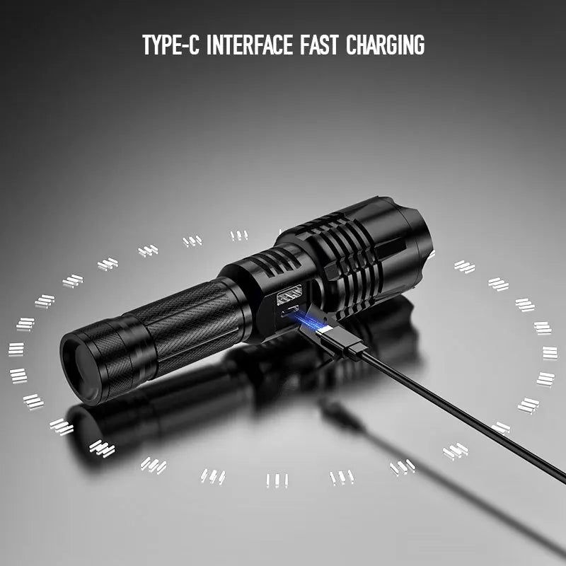 Rechargeable Flashlight Lumens, Super Bright LED Flashlights with 4 Modes, H