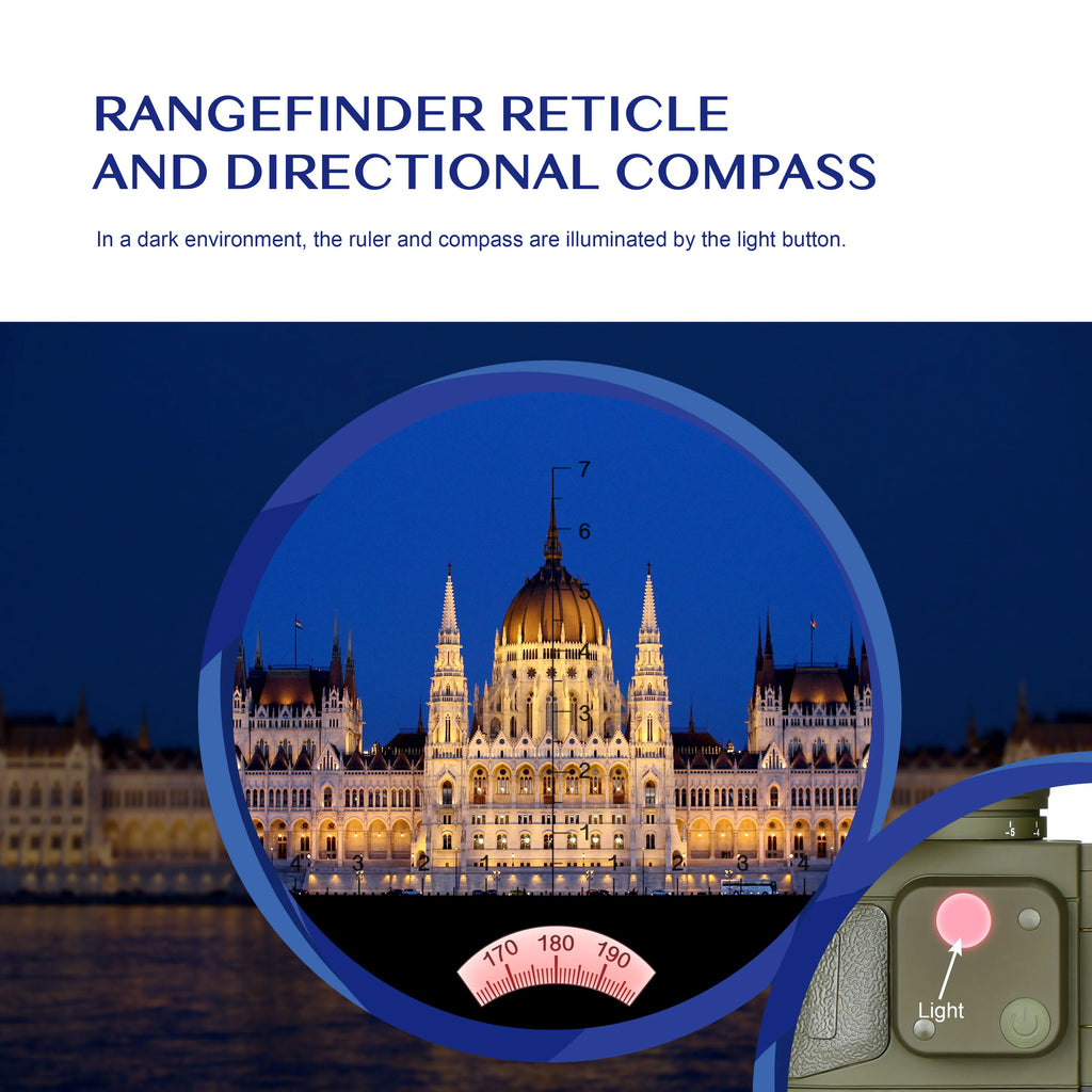 10X50 HD Marine Binoculars with Rangefinder Compass