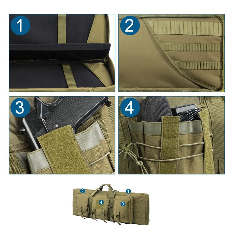 81 97 106 122cm Tactical Gun Bag Double Rifle Case
