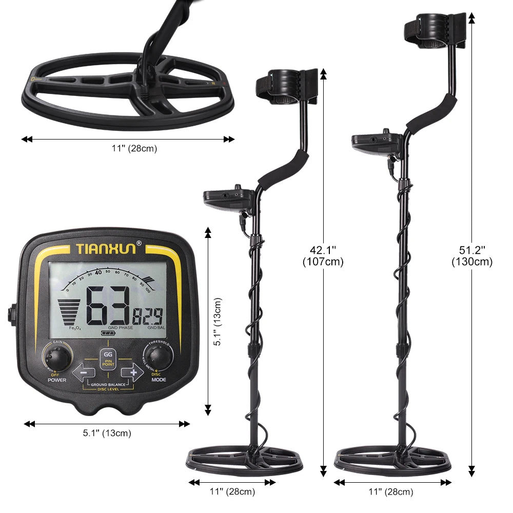 Metal Detector Professional Accuracy Scanner Search Finder Gold Detector 2.5m Depth