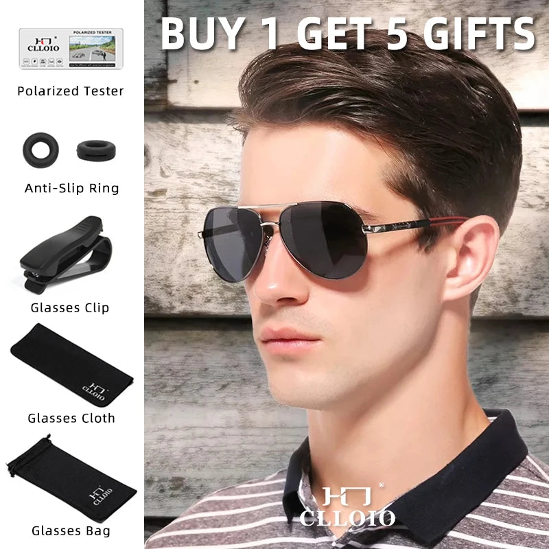 Aluminum Polarized Sunglasses  Driving Glasses Pilot Sun Glasses