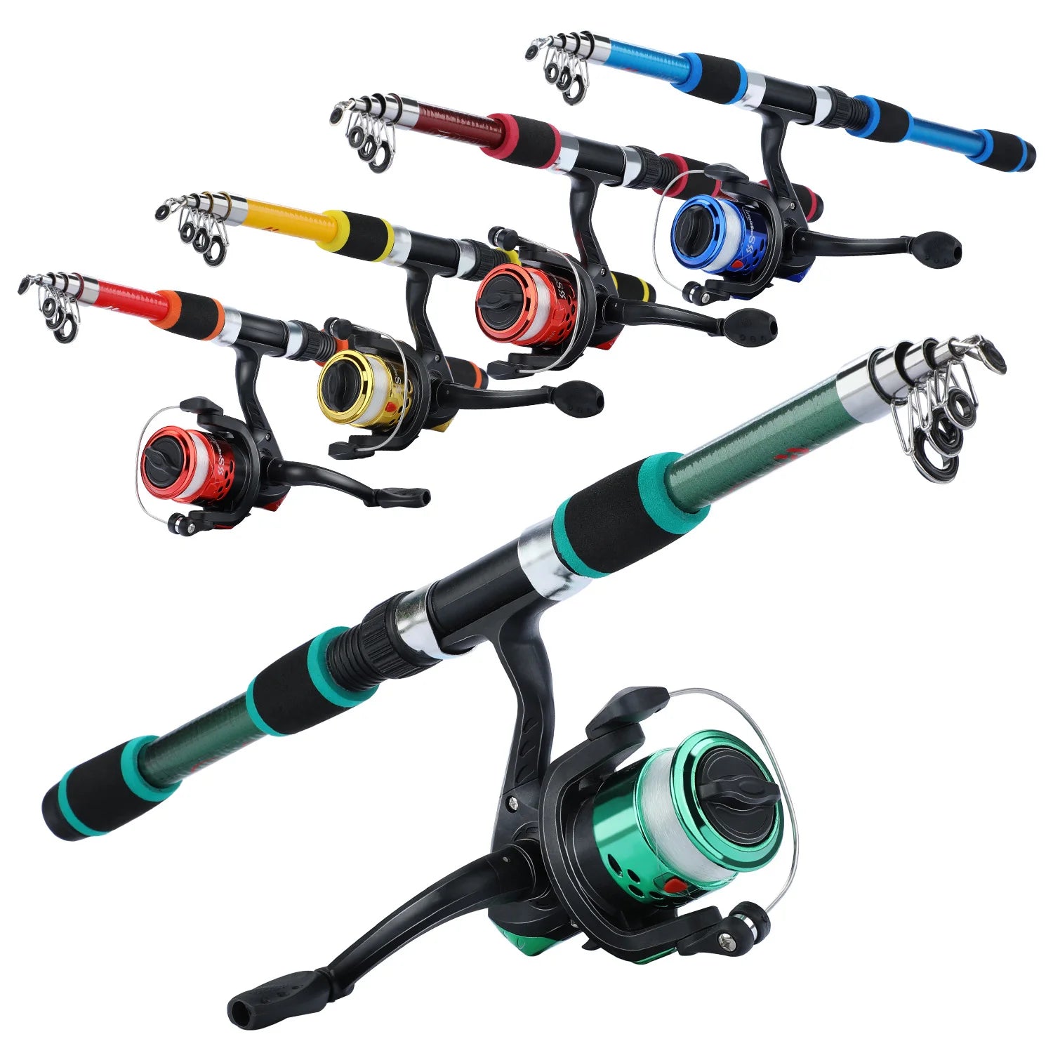 Spinning Fishing Rod and Reel Combo1.8M Telescopic Rod