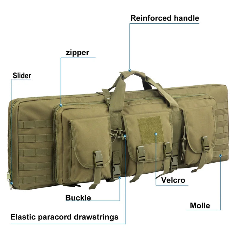 81 97 106 122cm Tactical Gun Bag Double Rifle Case