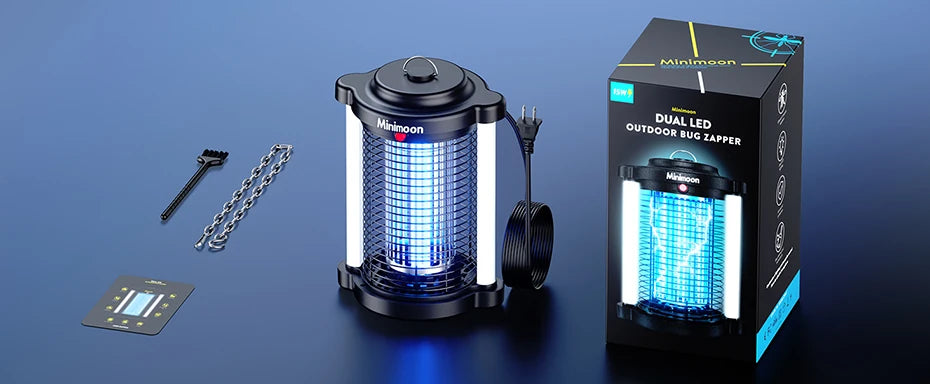 Bug Zapper Outdoor Mosquito Zapper with Dual LED Light 4200V Fly Zapper 15W Electric