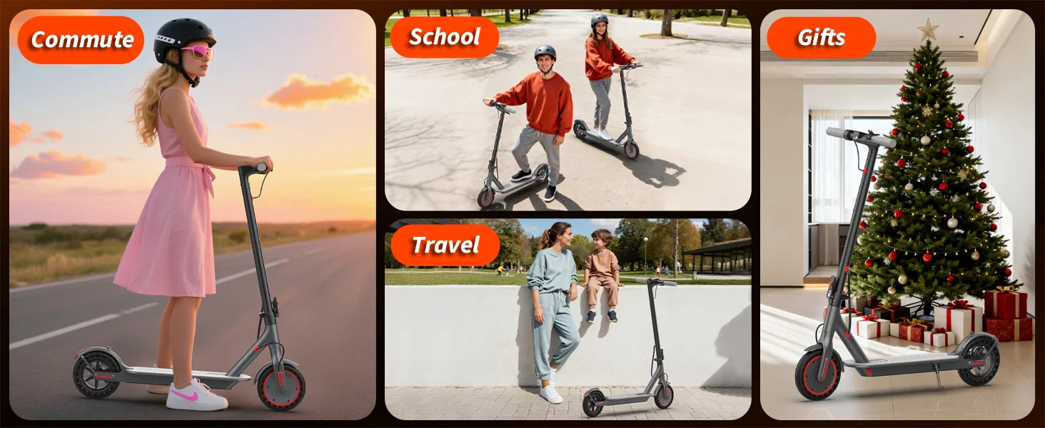 350W Electric Scooter 10.5Ah 19mph Max Speed 21miles Max Range Foldable E-Scooter for Adult