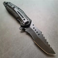 Tactical Folding Knife with Serrated Blade, Glass Breaker