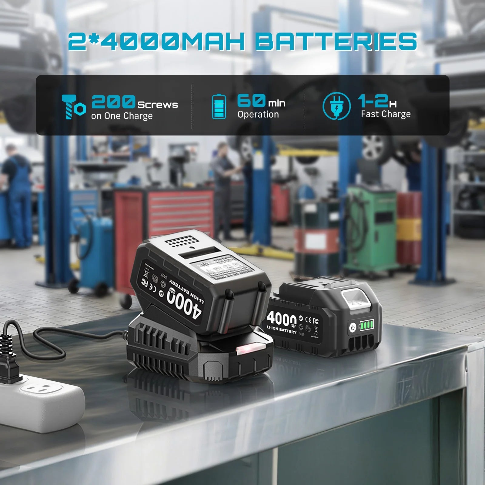 1300N.m Cordless Impact Wrench Brushless Motor 3-in-1 Electric Impact